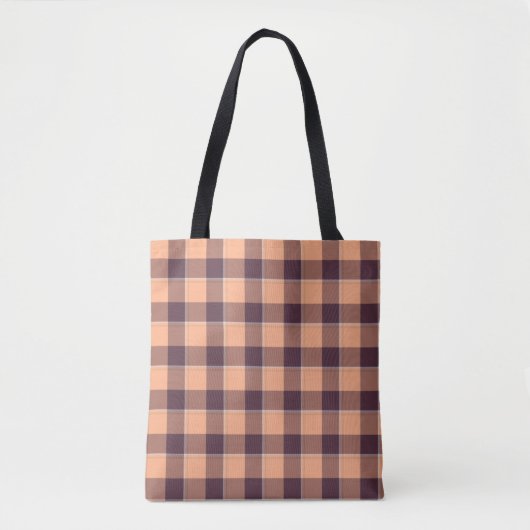 Hit Pink and Livid Brown Plaid Tasche (Vorderseite)