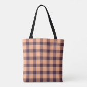 Hit Pink and Livid Brown Plaid Tasche (Rückseite)