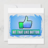 Hit That Like Button Einladung (Rückseite)