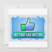 Hit That Like Button Einladung (Vorderseite)