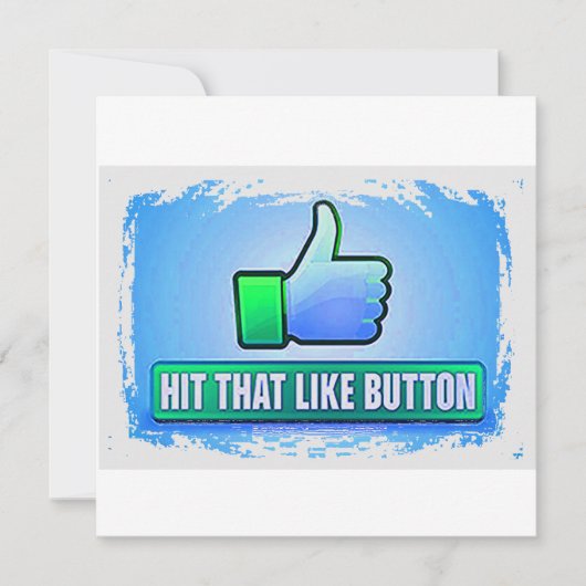 Hit That Like Button Einladung (Vorderseite)