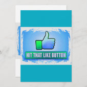 Hit that like Button Einladungen & Ankündigungen (Vorne/Hinten)