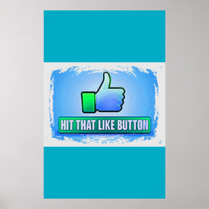 Hit that like Button Einladungen & Ankündigungen Poster