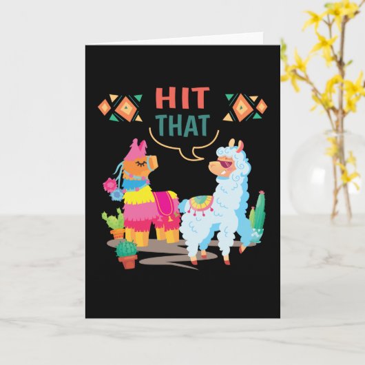 Hit That Pinata Birthday Karte (Gelbe Blume)