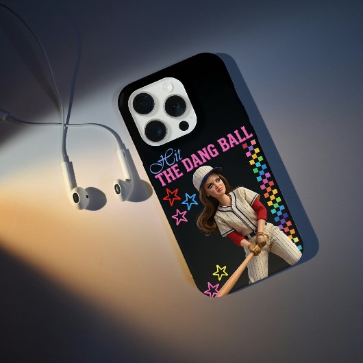 Hit The Dang Ball Funny Baseball Mom Doll Face iPhone Hülle
