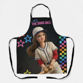 Hit The Dang Ball Funny Baseball Mom Doll Face Schürze (Vorderseite)