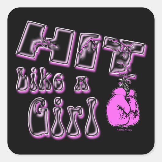 Hit wie ein Girl Sticker (Vorderseite)