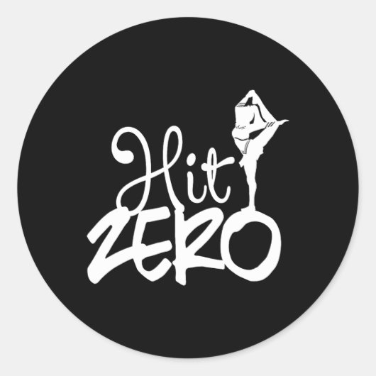 Hit Zero Competition Cheer Team Skorpion Stunt Any Runder Aufkleber (Vorderseite)
