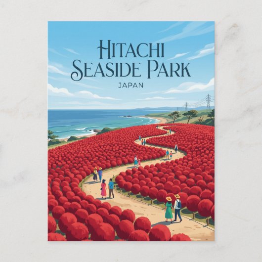 Hitachi-Seaside-Park Japan Postkarte (Vorderseite)