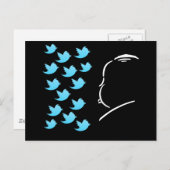 Hitch und Tweet Postkarte (Vorne/Hinten)