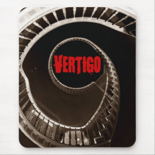 Hitchcock-artige Vertigo Dunkles kreisförmiges Tre Mousepad