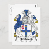 Hitchcock-Familienwappen Postkarte (Vorne/Hinten)