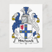 Hitchcock-Familienwappen Postkarte (Vorderseite)
