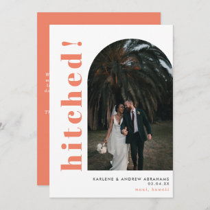 Hitched Arch Foto Coral Wedding Ankündigung