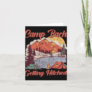 Hitched Bride Squad Vintag Camp Bachelore Karte