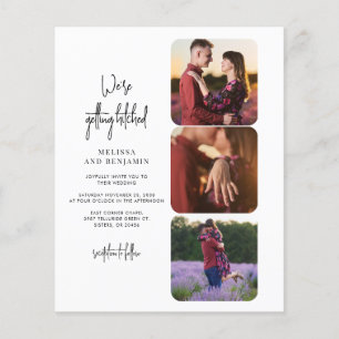 Hitched Foto Collage Hochzeit Einladung