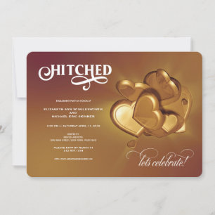 Hitched Gold-Party Einladung