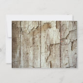 Hitched Rustic Wood Wedding Einladungen (Rückseite)