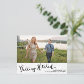 Hitched | Save the Date Postkarte (Stehend Vorderseite)