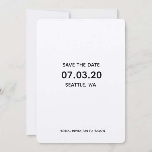 Hitched schließlich erhalten! Retten Sie das Datum Einladung (Rückseite)