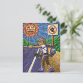 Hitchiking Hobo Postkarte (Stehend Vorderseite)
