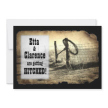 Hitching Post Hochzeit Einladung