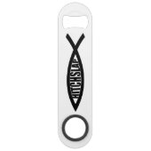 "HITCHSLAP FISCHE " SPEEDFLASCHENÖFFNER (Vorderseite)