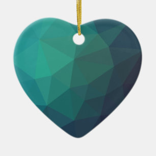 Hitech 3d Blue Herz Keramik Ornament