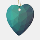 Hitech 3d Blue Herz Keramik Ornament (Links)