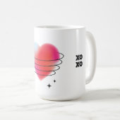 Hitech 3d Herz, Weltraum, Herz und Sterne Kaffeetasse (VorderseiteRechts)