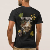 Hither Skull & Flowers Tee – Gothic Floral Art (Rückseite)