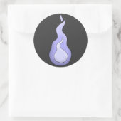 Hitodama Flame Runder Aufkleber (Tasche)