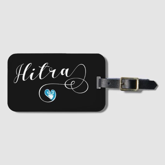 Hitra Flag Heart, Norwegen Gepäckanhänger (Vorderseite (Horizontal))