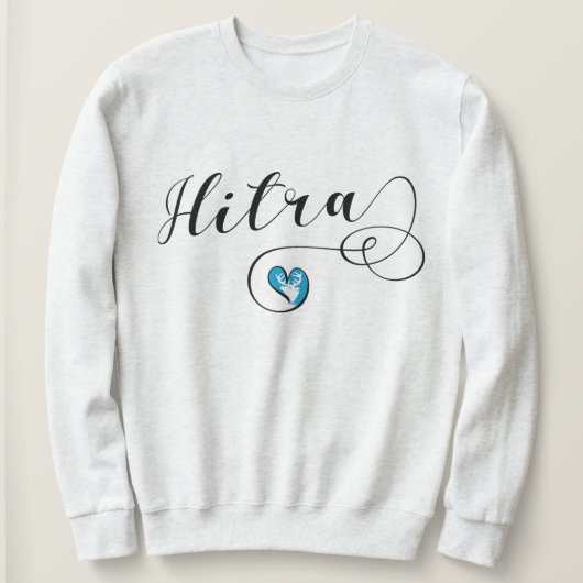 Hitra Flag Heart, Norwegen Sweatshirt (Design vorne)