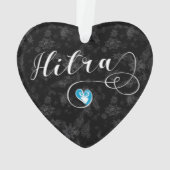 Hitra Flag im Herzen Norwegens Ornament (Rückseite)