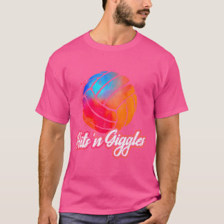 Hits 'N Giggles Volleyball Player Women Volleyball T-Shirt