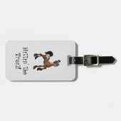 Hittin' Das Cartoon-Pferd Gepäckanhänger (Vorderseite horizontal)