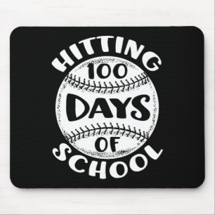 Hitting 100 Tage Schule Baseball Spieler Lehrer Mousepad