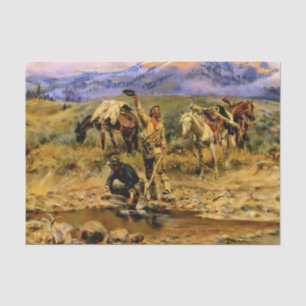 „Hitting Pay Dirt“ von Charles M. Russell Seidenpapier