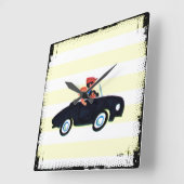 Hitting the Open Road 3 Quadratische Wanduhr (Winkel)