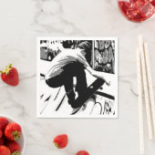 Hitting the Ramp - Skateboarder Serviette (Beispiel)