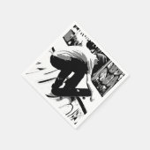 Hitting the Ramp - Skateboarder Serviette (Ecke)