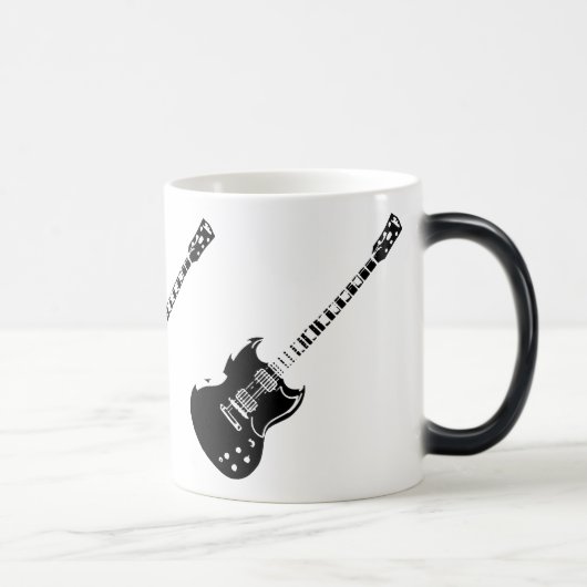 Hitze aktivierte erscheinende Gitarren-Tasse Verwandlungstasse (Rechts)