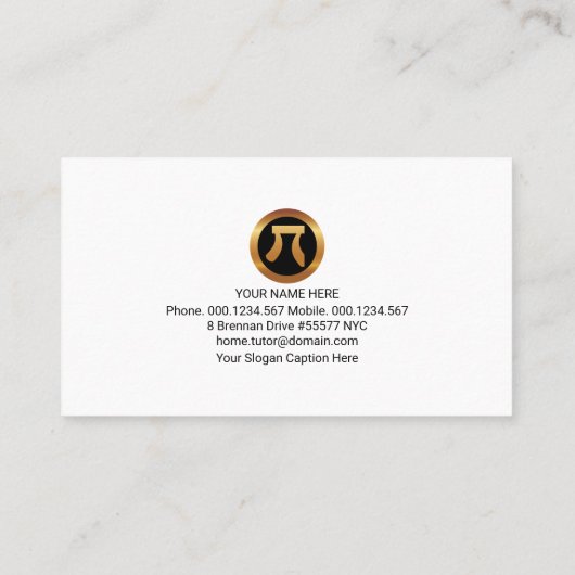 Hitze einer Mauer Mauer Mathematiker Lehrer Visitenkarte (Rückseite)