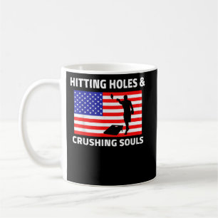 Hitze Holes Crushing Souls USA Cornhole Kaffeetasse