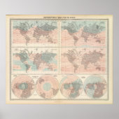 Hitze über dem Globus Poster (Vorne)