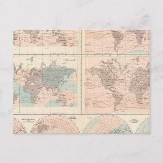 Hitze über dem Globus Postkarte (Vorderseite)