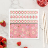 Hitze und Flower Pink Party Napkins Serviette (Beispiel)