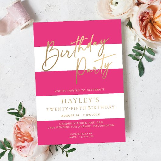 Hitzewallungen Birthday Foil Einladung