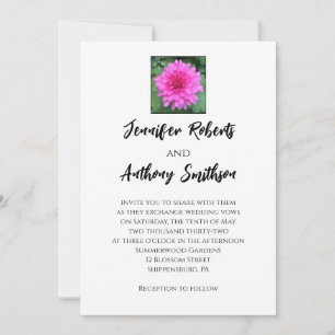 Hitzewallungen Chrysanthemum Floral Wedding Einlad Einladung